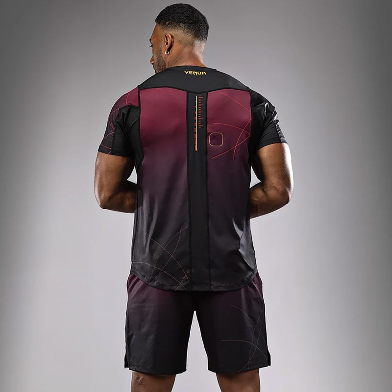 Футболка для тренувань чоловіча Venum Tactical XT black/burgundy/gold 4