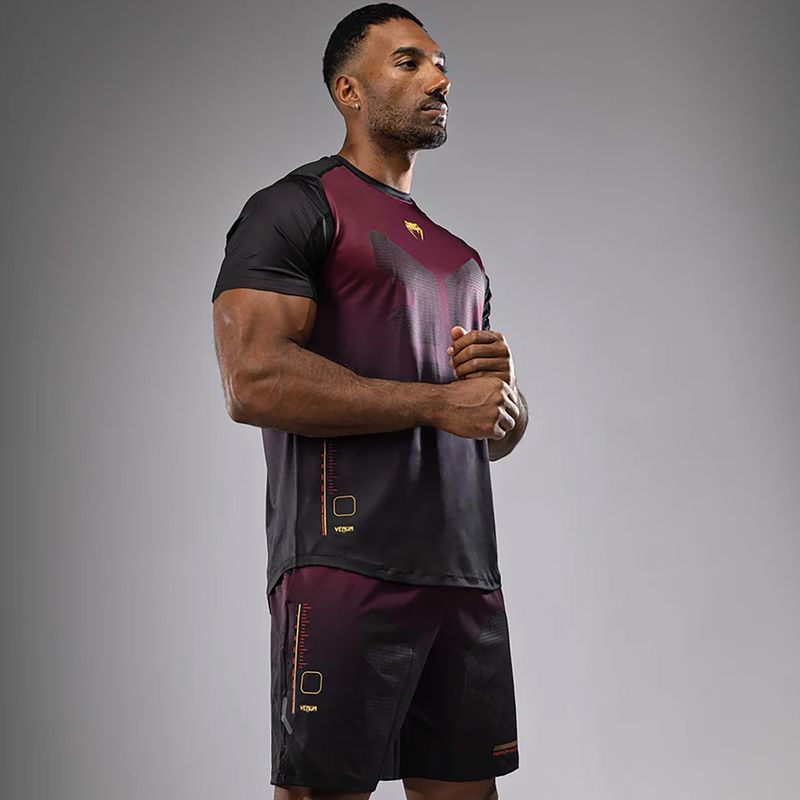 Футболка для тренувань чоловіча Venum Tactical XT black/burgundy/gold 5