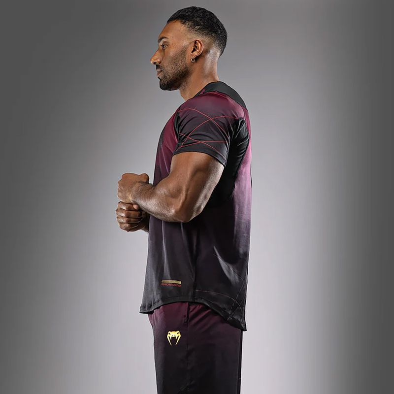 Футболка для тренувань чоловіча Venum Tactical XT black/burgundy/gold 6