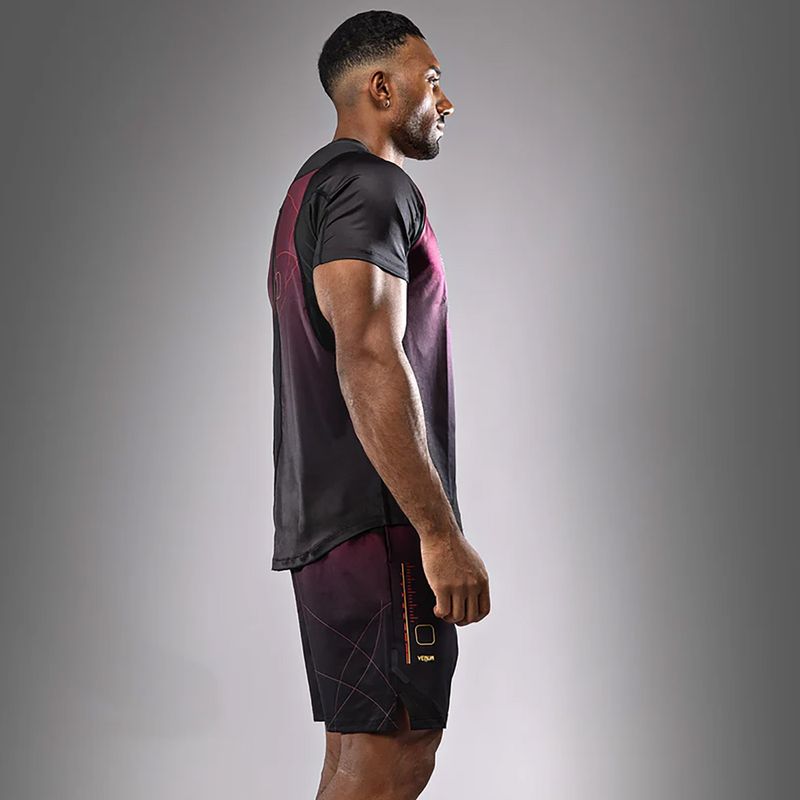 Футболка для тренувань чоловіча Venum Tactical XT black/burgundy/gold 7