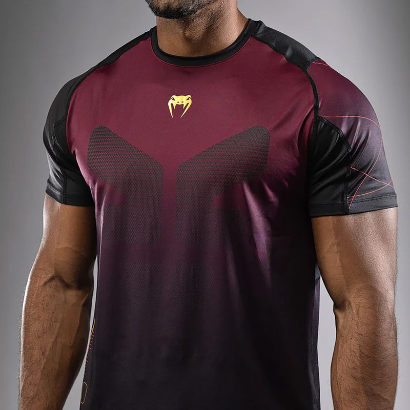 Футболка для тренувань чоловіча Venum Tactical XT black/burgundy/gold 8
