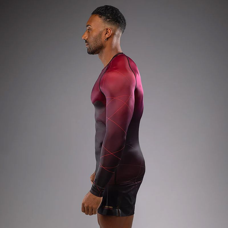 Чоловічий тренувальний лонгслів Venum Tactical XT Rashguards чорний/бордовий/золотий 4