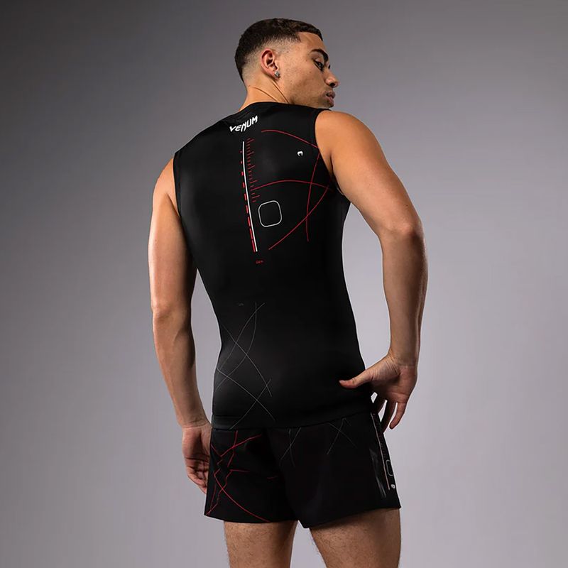 Футболка для тренувань чоловіча Venum Tactical XT 05522 Rashguards black/fire red 3