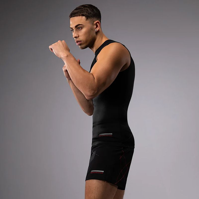 Футболка для тренувань чоловіча Venum Tactical XT 05522 Rashguards black/fire red 5