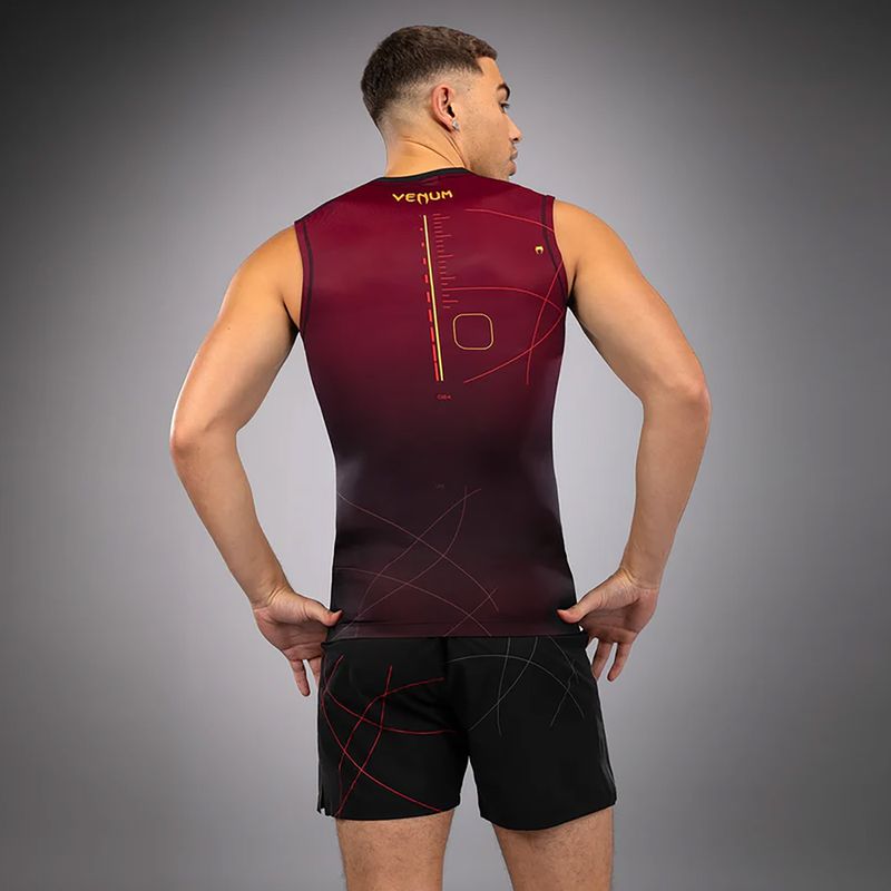 Футболка для тренувань чоловіча Venum Tactical XT 05522  Rashguards black/burgundy/gold 3