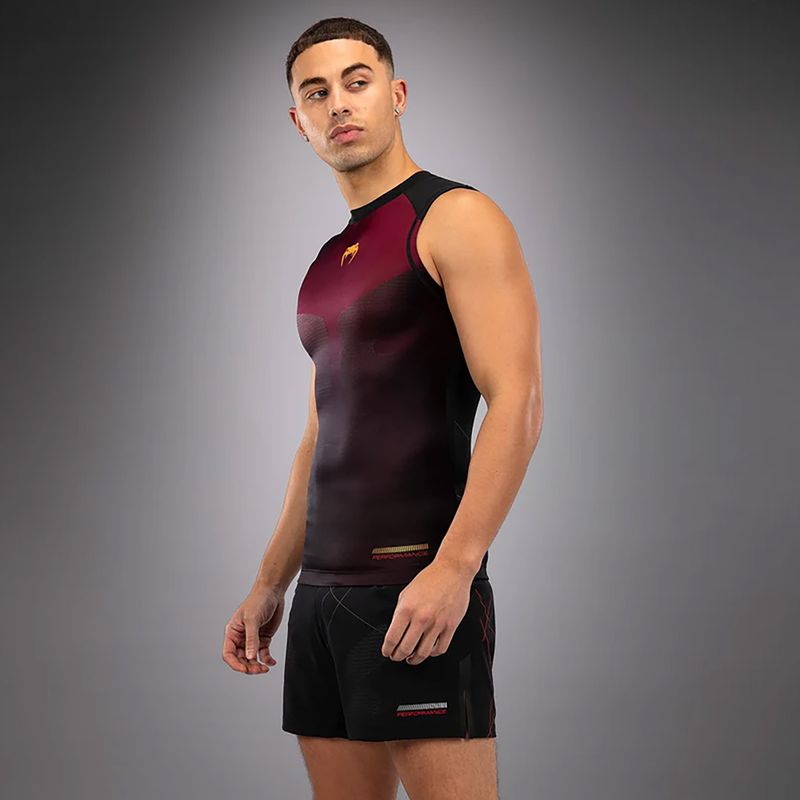 Чоловіча тренувальна футболка Venum Tactical XT 05522 Rashguards чорний/бордовий/золотий 3