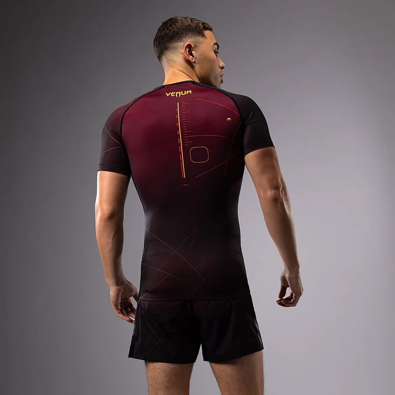 Футболка для тренувань чоловіча Venum Tactical XT Rashguards black/burgundy/gold 2