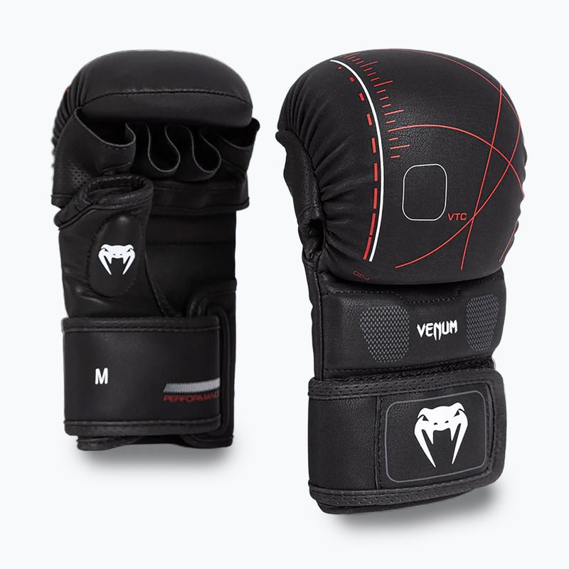 Рукавиці спарингові Venum Tactical XT black/fire red