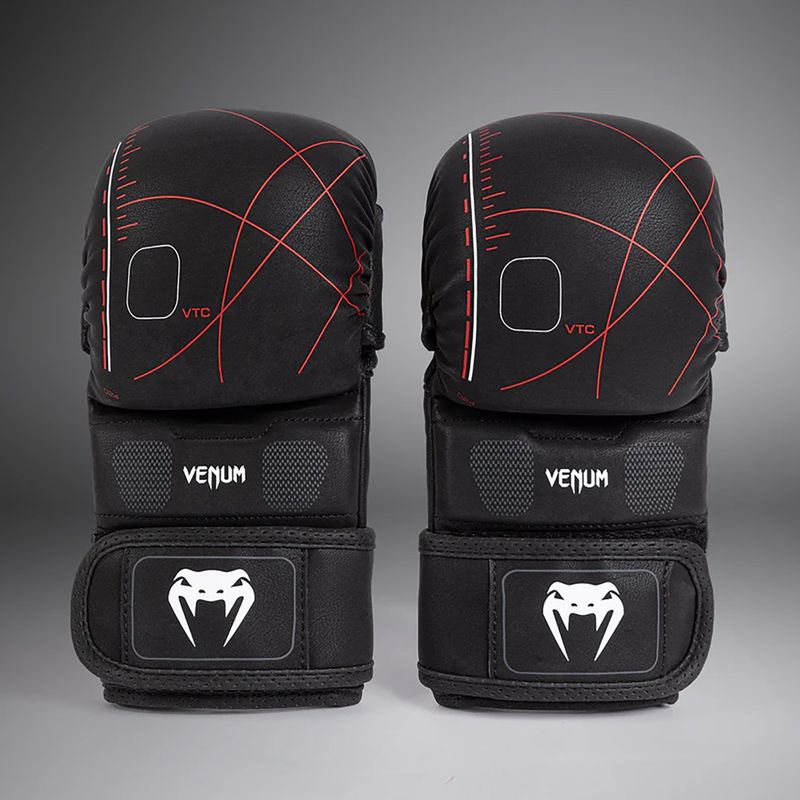 Рукавиці спарингові Venum Tactical XT black/fire red 3
