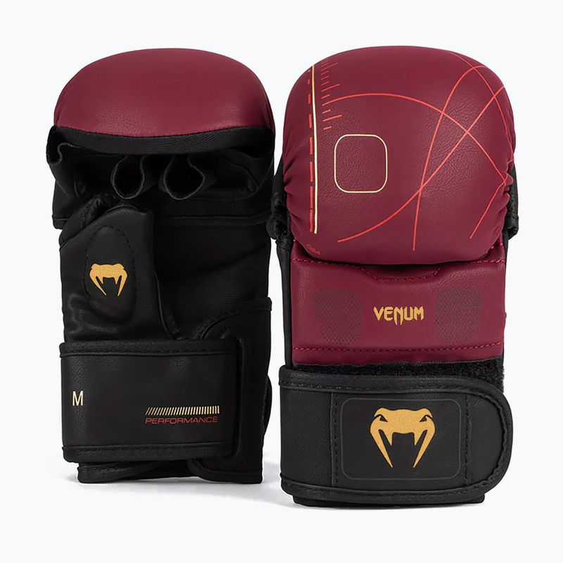 Рукавиці спарингові Venum Tactical XT black/burgundy/gold