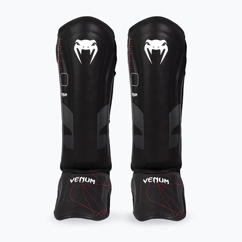 Жіночі захисні наколінники Venum Tactical XT Shinguards чорні/вогненно-червоні для гомілки та стопи
