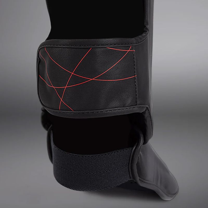 Жіночі захисні наколінники Venum Tactical XT Shinguards чорні/вогненно-червоні для гомілки та стопи 7