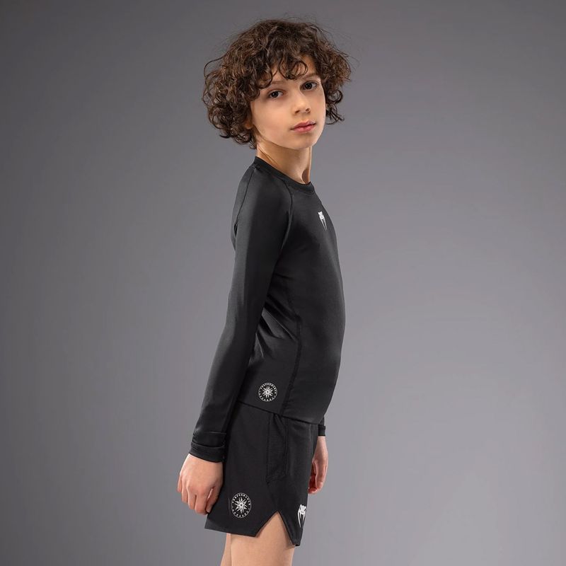 Лонгслів для тренувань дитячий Venum Contender Rashguards Jr black 4