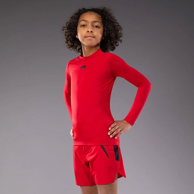 Лонгслів для тренувань дитячий Venum Contender Rashguards Jr cherry red 4