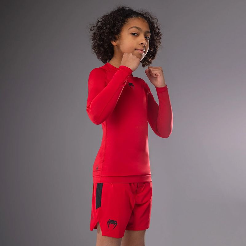 Лонгслів для тренувань дитячий Venum Contender Rashguards Jr cherry red 5
