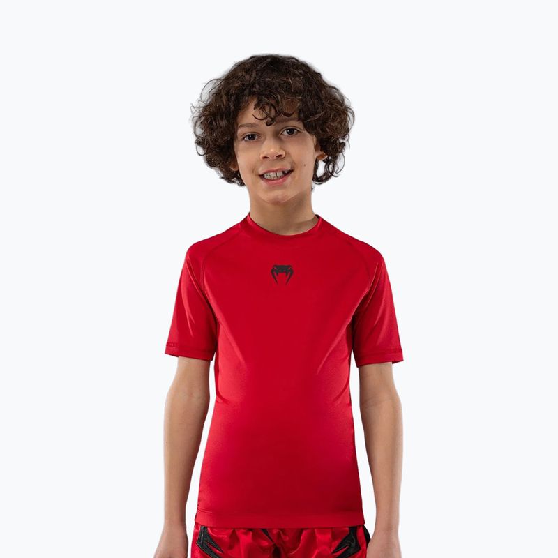 Футболка для тренувань дитяча Venum Contender Rashguards Jr cherry red