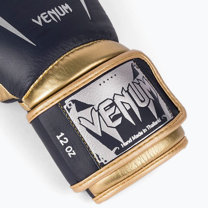Боксерські рукавички Venum Giant 3.0 темно-сині/золоті 3