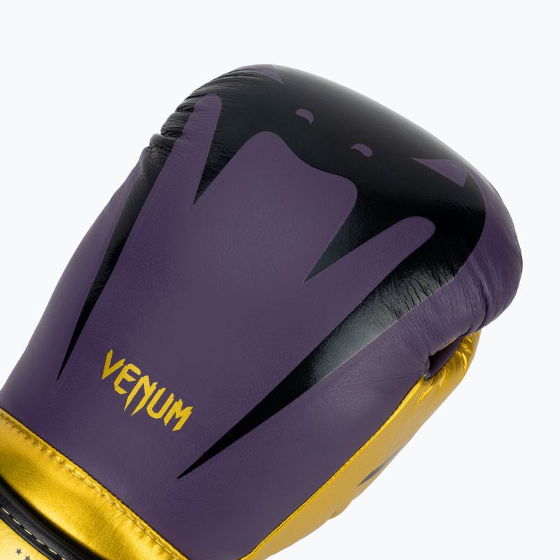 Боксерські рукавички Venum Giant 3.0 темно-фіолетові/золоті 5