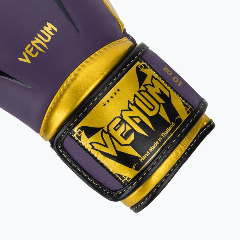 Боксерські рукавички Venum Giant 3.0 темно-фіолетові/золоті 6