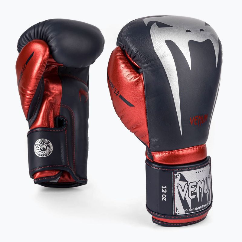 Боксерські рукавички Venum Giant 3.0 темно-сині/червоні 2