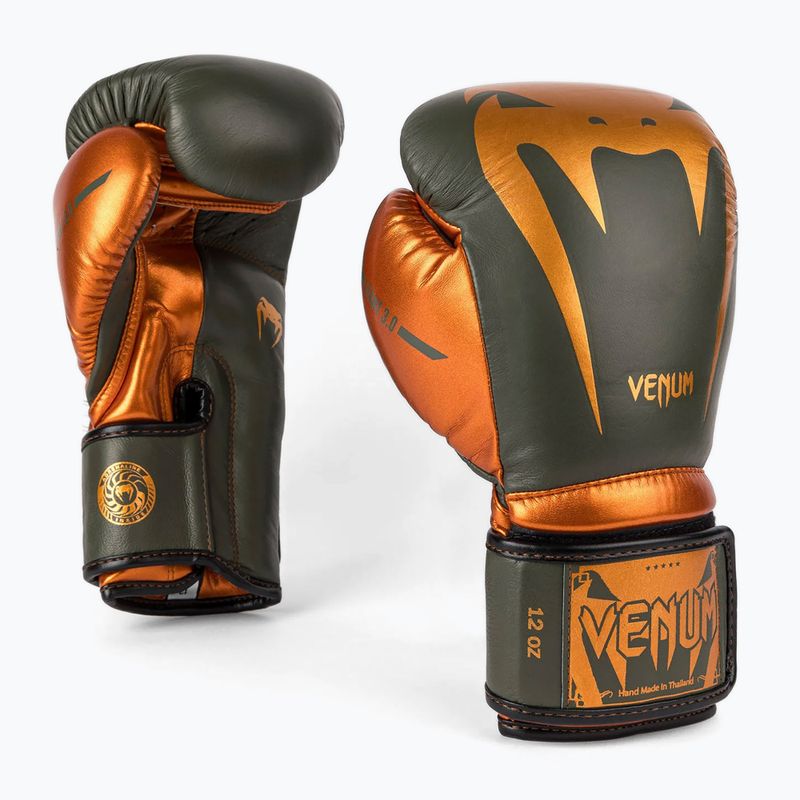 Боксерські рукавички Venum Giant 3.0 хакі/бронза 2