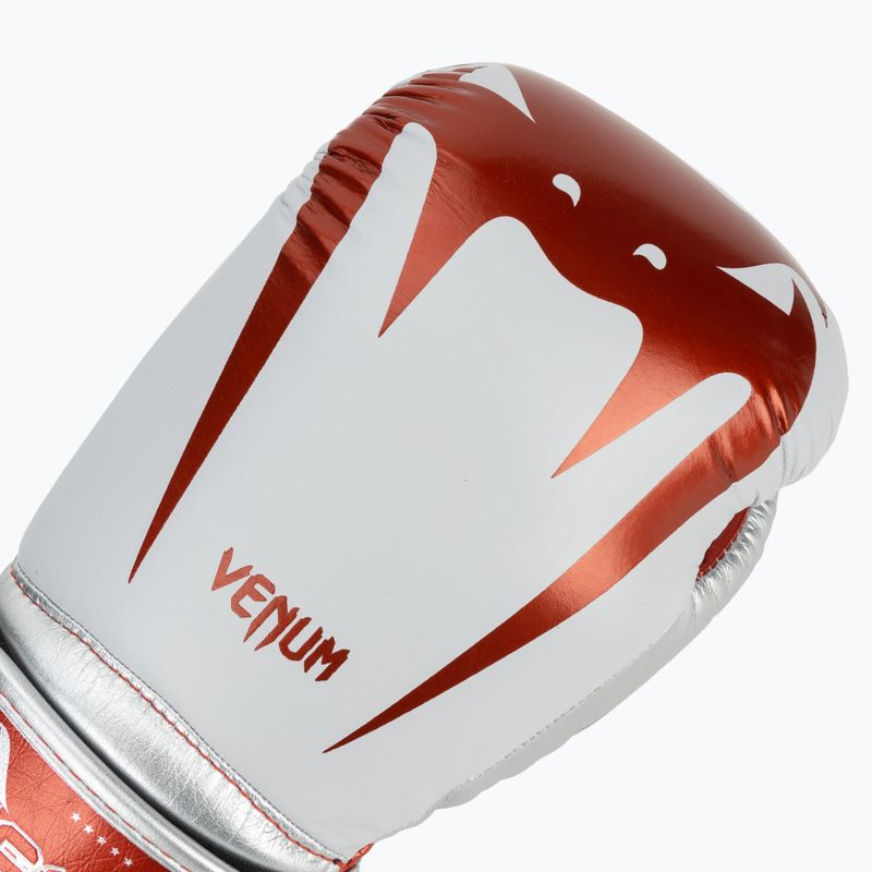 Боксерські рукавички Venum Giant 3.0 червоні/сріблясті 5