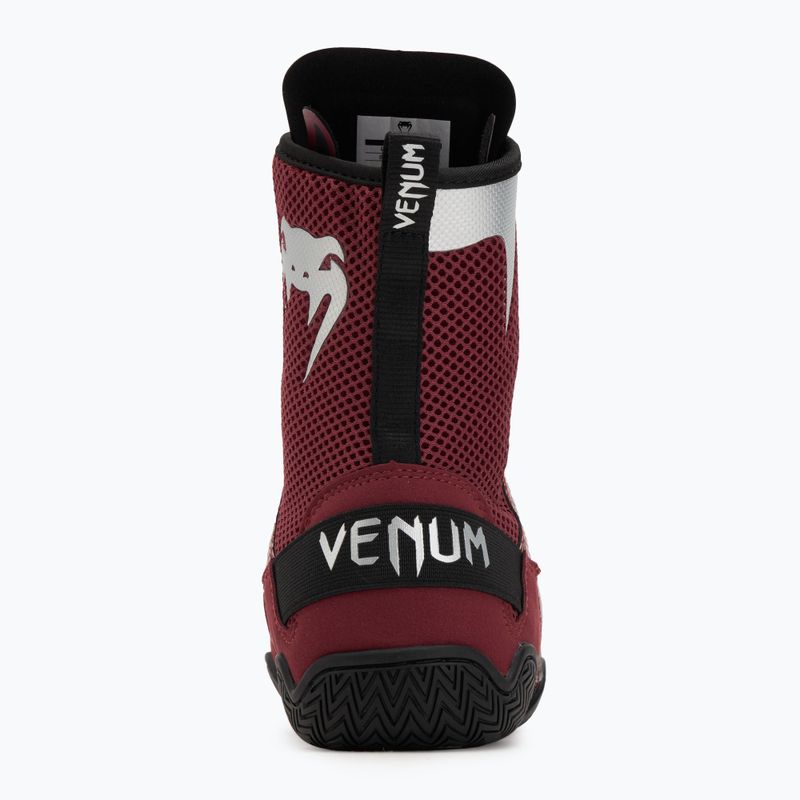 Кросівки боксерські Venum Elite Boxing wine lees/silver logo 6