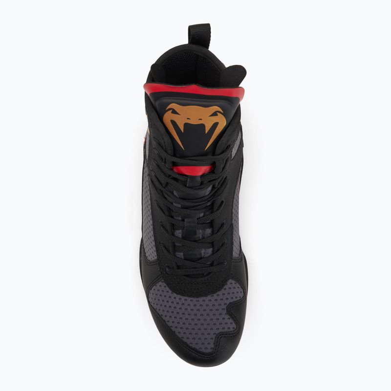 Кросівки боксерські Venum Elite Boxing stom grey/gold logo 5
