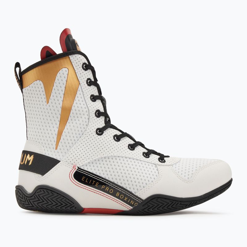 Кросівки боксерські Venum Elite Boxing ice/gold logo 2