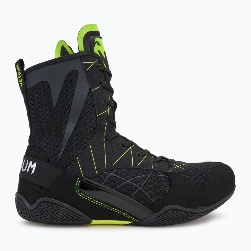 Кросівки боксерські чоловічі Venum Training Camp 4.0 Boxing black/neo green 3