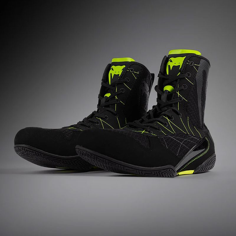 Кросівки боксерські чоловічі Venum Training Camp 4.0 Boxing black/neo green 10