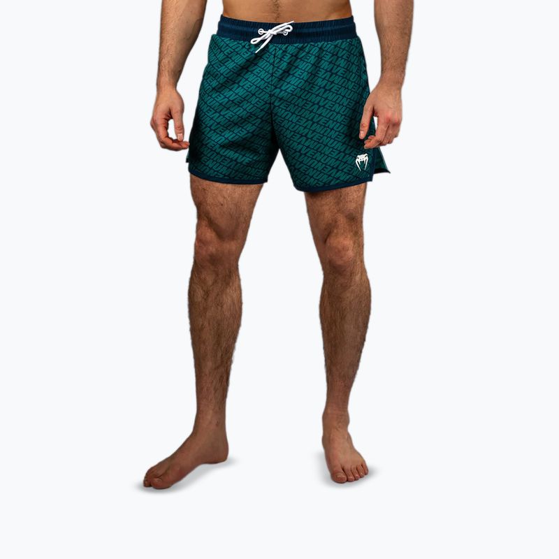 Шорти для тренувань чоловічі Venum Echo Board deep ocean blue/emerald green