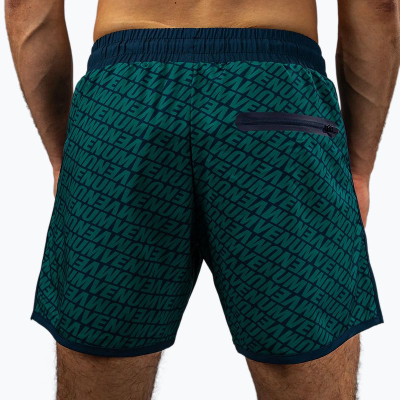 Шорти для тренувань чоловічі Venum Echo Board deep ocean blue/emerald green 7