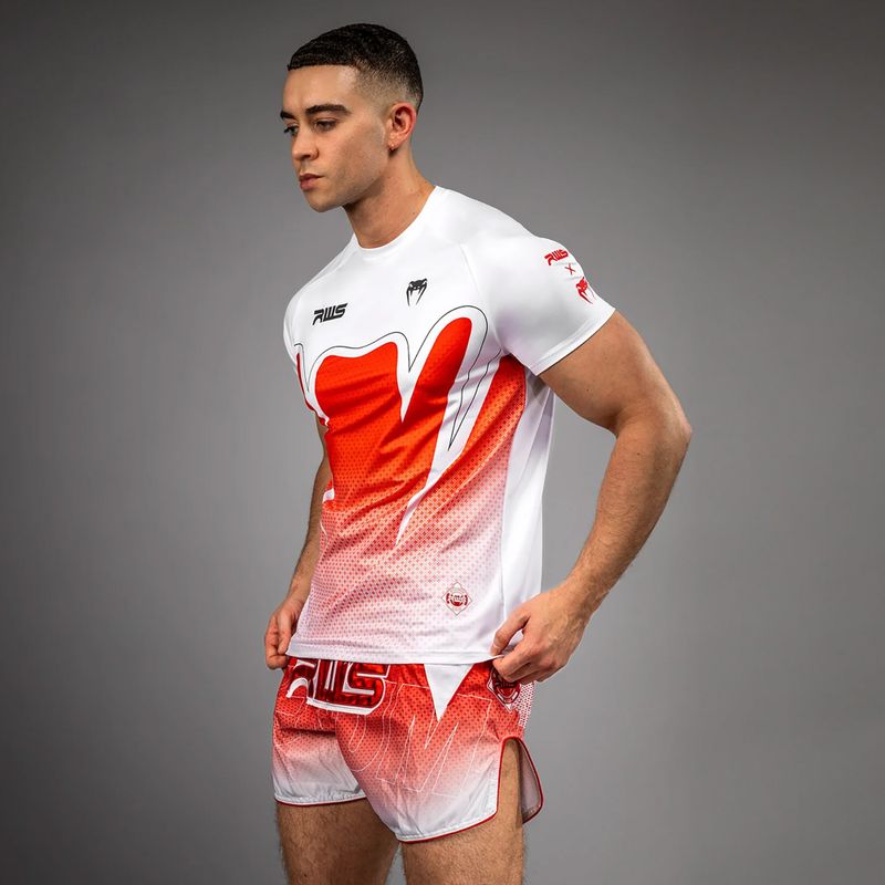Футболка чоловіча Venum x RWS 2.0 Dry-Tech white/red 4