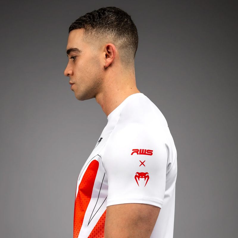 Футболка чоловіча Venum x RWS 2.0 Dry-Tech white/red 6
