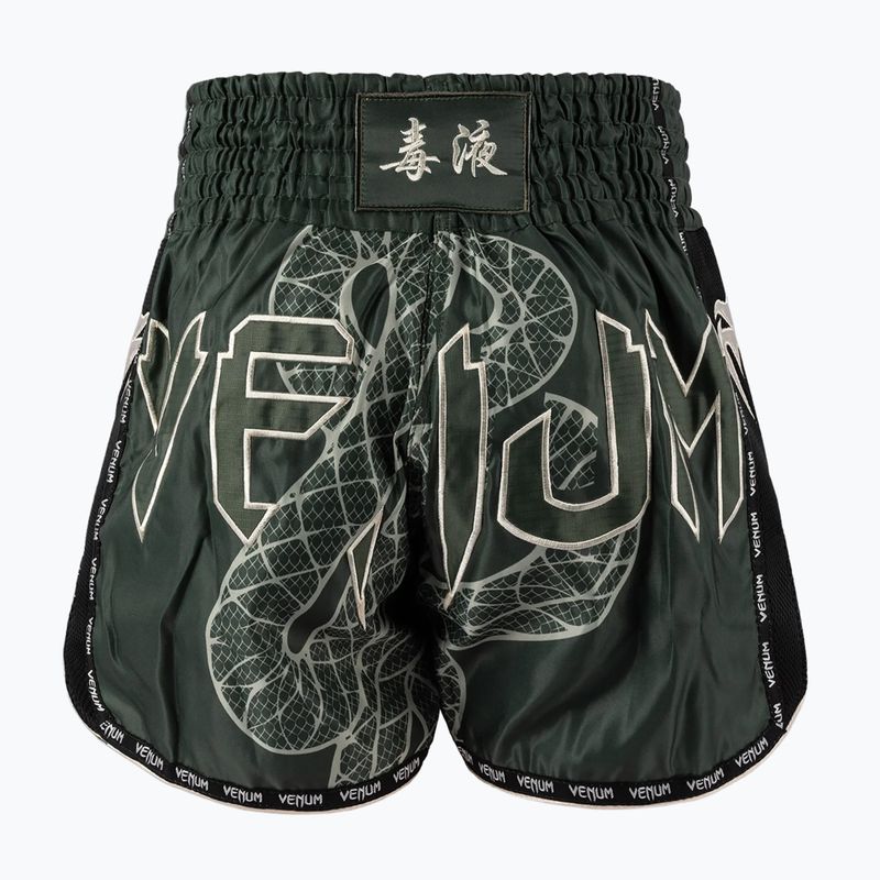 Шорти для тренувань чоловічі Venum Serpenti Muay Thai khaki/bronze/ivory 2
