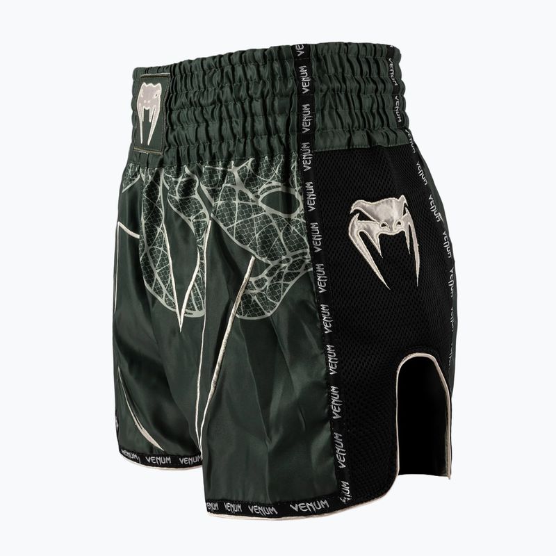 Шорти для тренувань чоловічі Venum Serpenti Muay Thai khaki/bronze/ivory 3