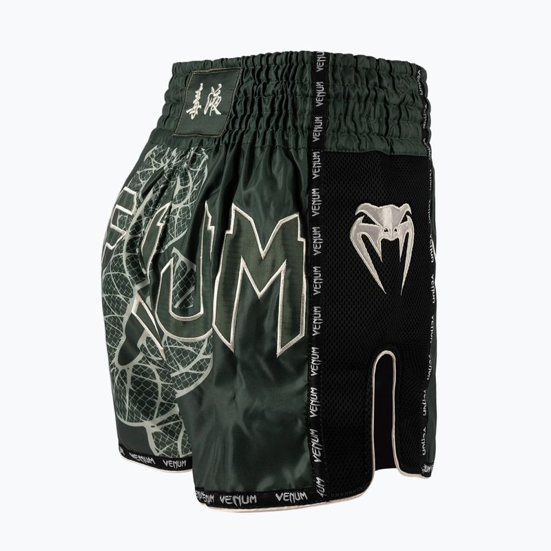 Шорти для тренувань чоловічі Venum Serpenti Muay Thai khaki/bronze/ivory 4