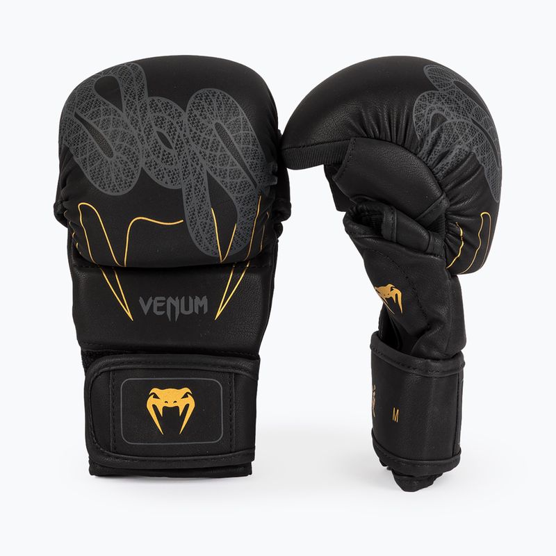 Рукавиці боксерські Venum Serpenti Sparring black/silver/gold 2