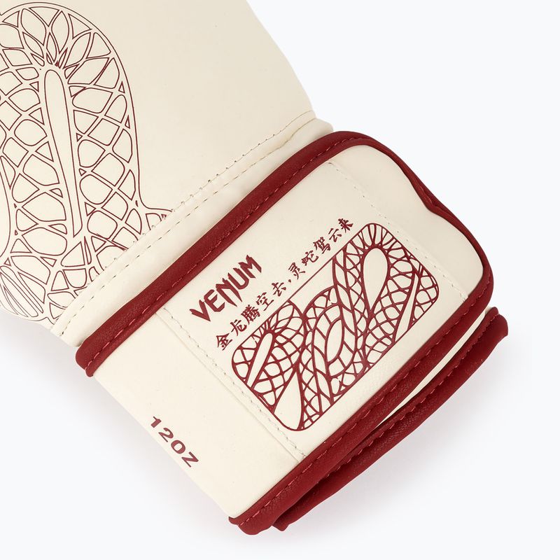 Рукавиці боксерські Venum Serpenti Boxing burgundy/ivory 4