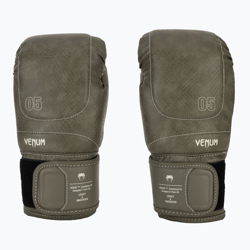 Рукавиці боксерські Venum Impact Evo Scales Boxing army green 2