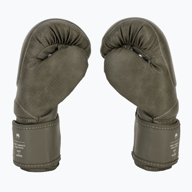 Рукавиці боксерські Venum Impact Evo Scales Boxing army green 4