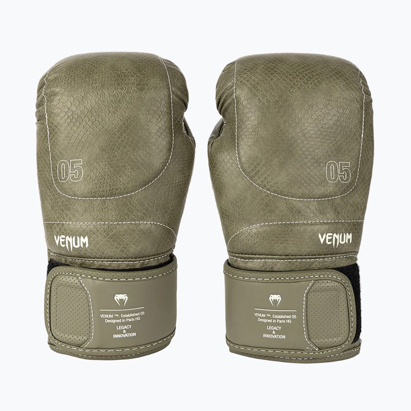 Рукавиці боксерські Venum Impact Evo Scales Boxing army green 2