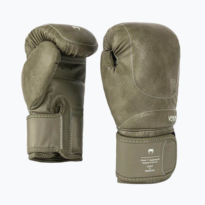 Рукавиці боксерські Venum Impact Evo Scales Boxing army green 3