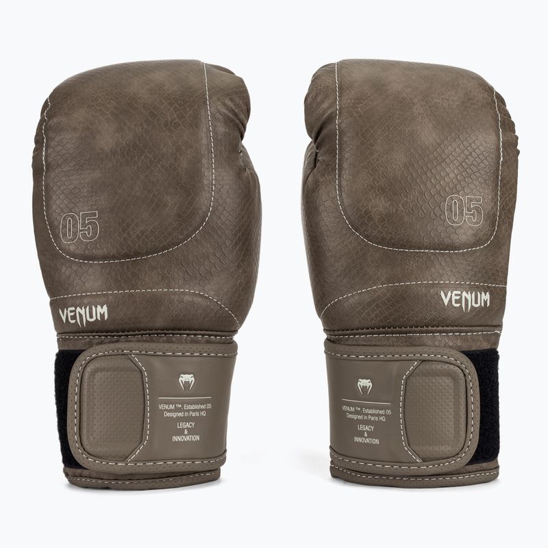 Рукавиці боксерські Venum Impact Evo Scales Boxing brown 2