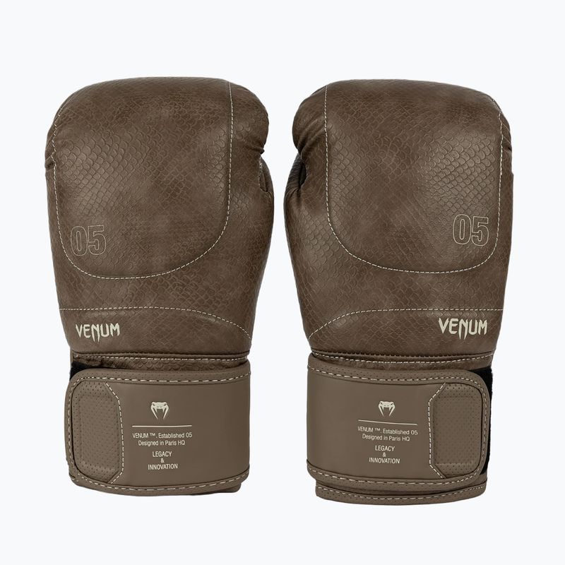 Рукавиці боксерські Venum Impact Evo Scales Boxing brown 2