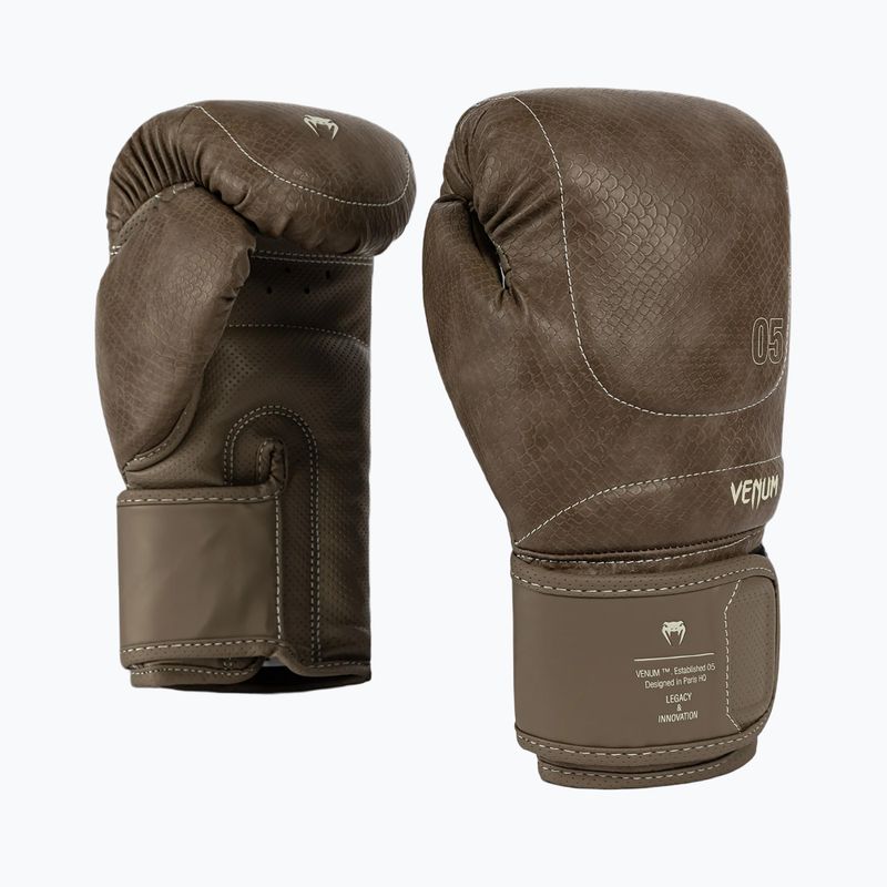 Рукавиці боксерські Venum Impact Evo Scales Boxing brown 4