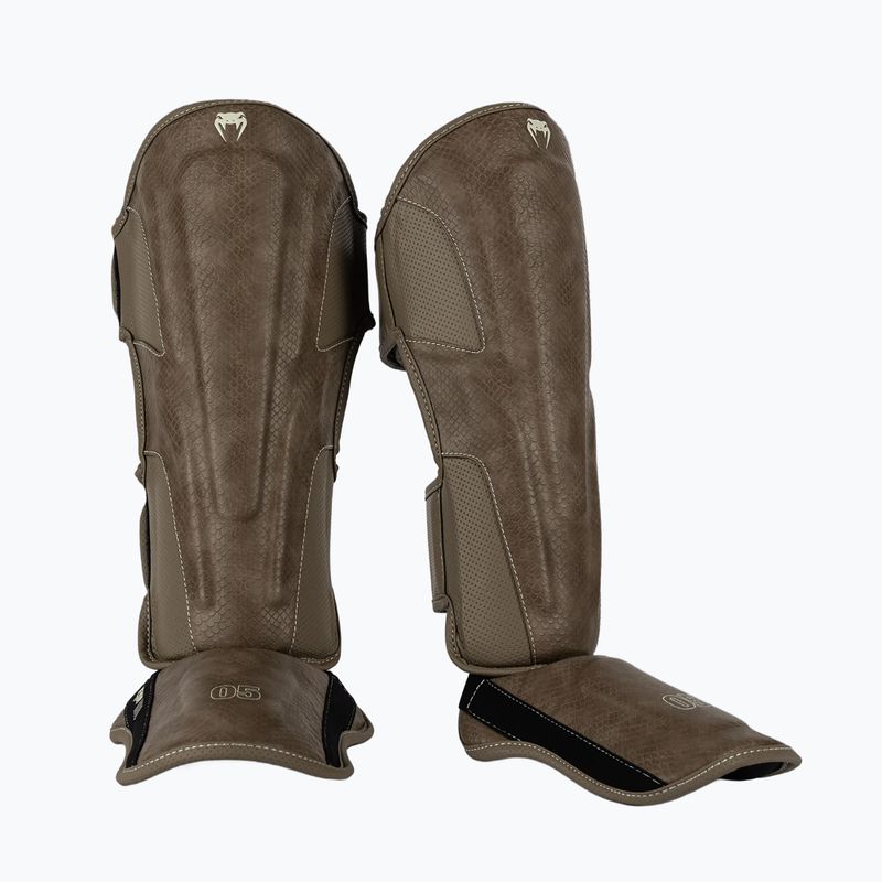 Захист для гомілок та стоп Venum Impact Evo Scales Shinguards brown 2