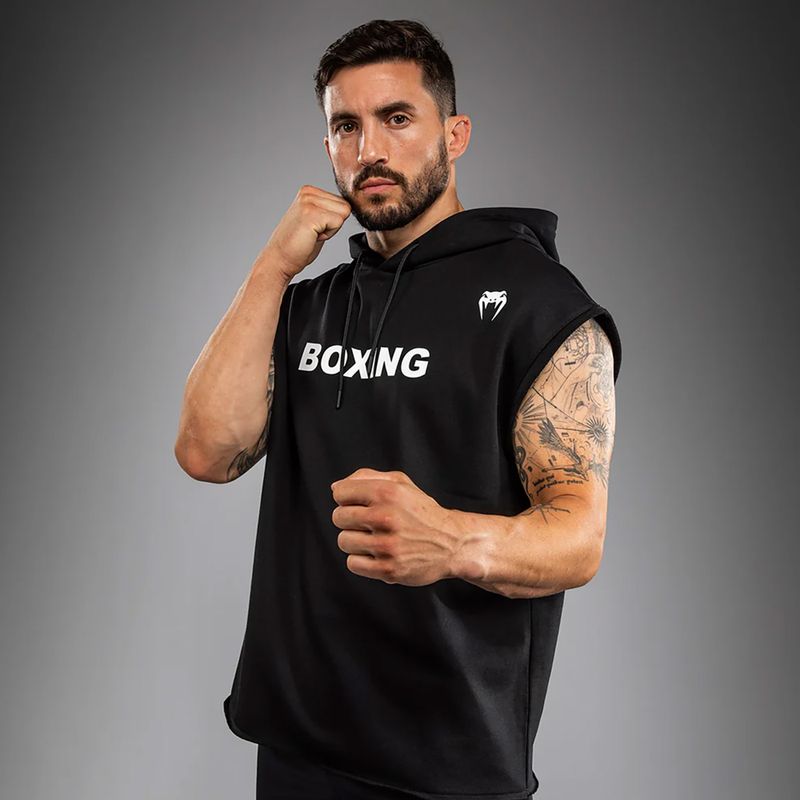 Кофта чоловіча Venum Boxing VT Sleeveless Hoodie black/white 4