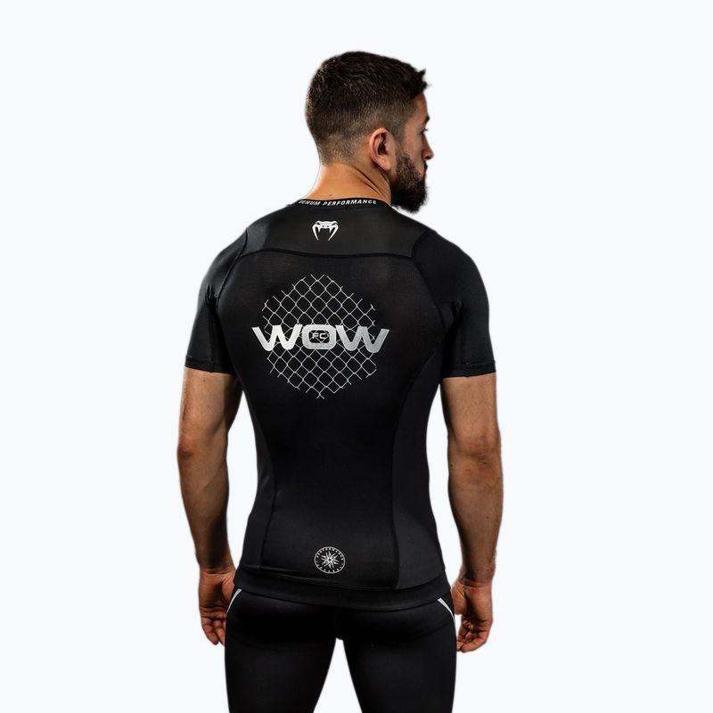 Чоловіча тренувальна футболка Venum X WOW FC Rashguards чорний/сріблясто-сірий 5